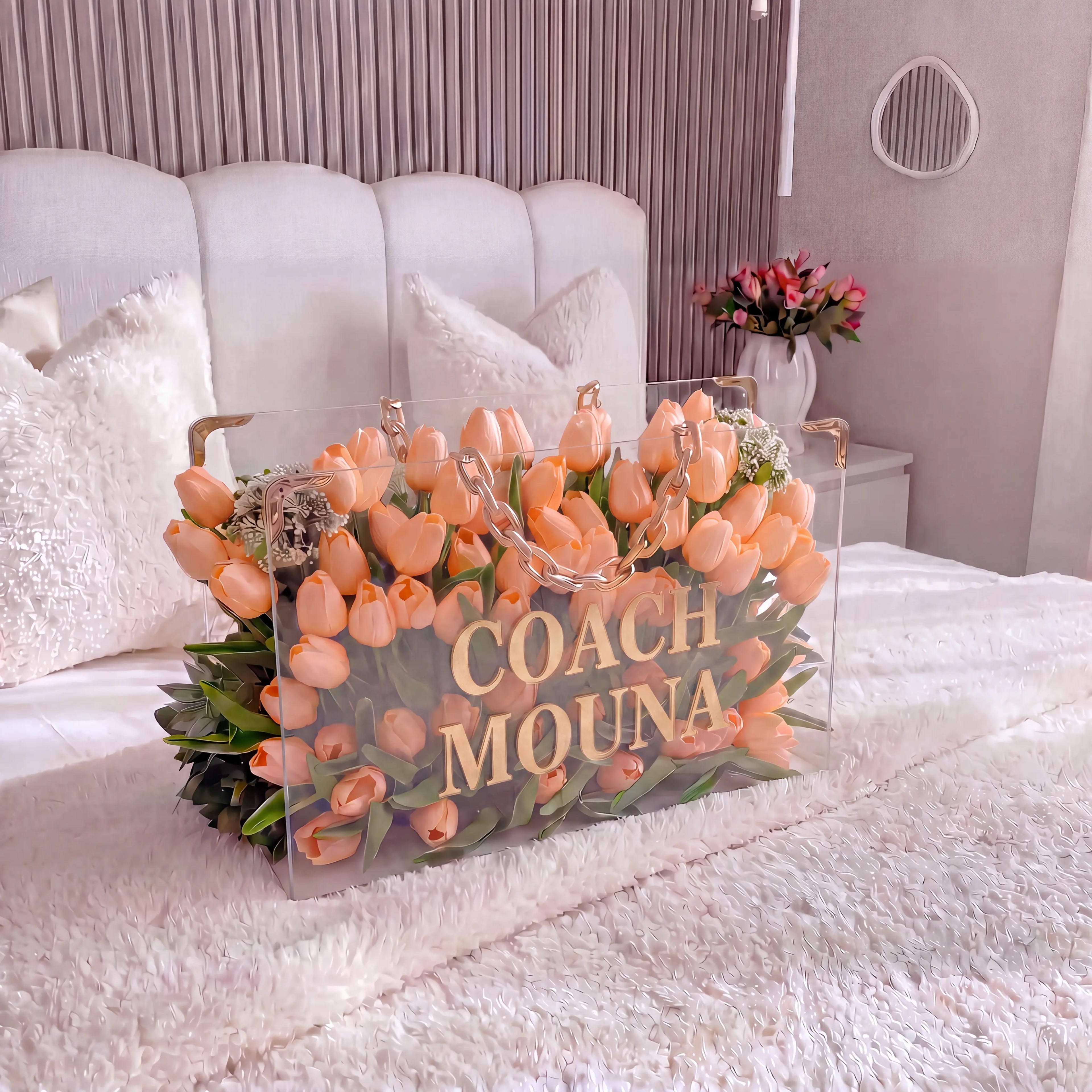Peach Tulip Elegance